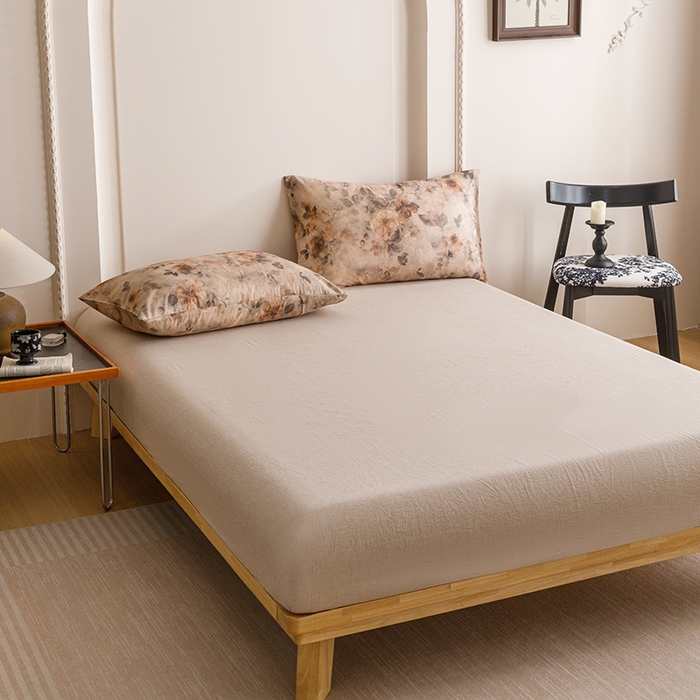 91家纺网 家纺一手货源 找家纺 （总）爱思佳 2025新款棉麻数码印花单品床笠床笠单件-单床笠