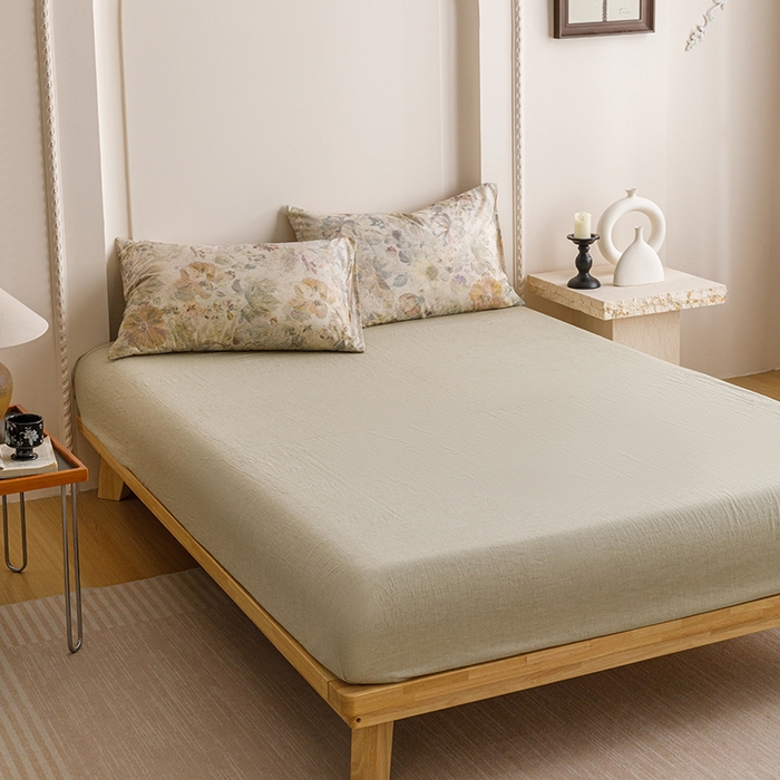 91家纺网 家纺一手货源 找家纺 （总）爱思佳 2025新款棉麻数码印花单品床笠床笠单件-单床笠