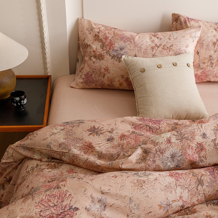 91家纺网 家纺一手货源 找家纺 （总）爱思佳 2025新款棉麻数码印花单品被套被套单件-单被套