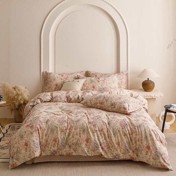 91家纺网 家纺一手货源 找家纺 （总）爱思佳 2025新款棉麻数码印花单品被套被套单件-单被套