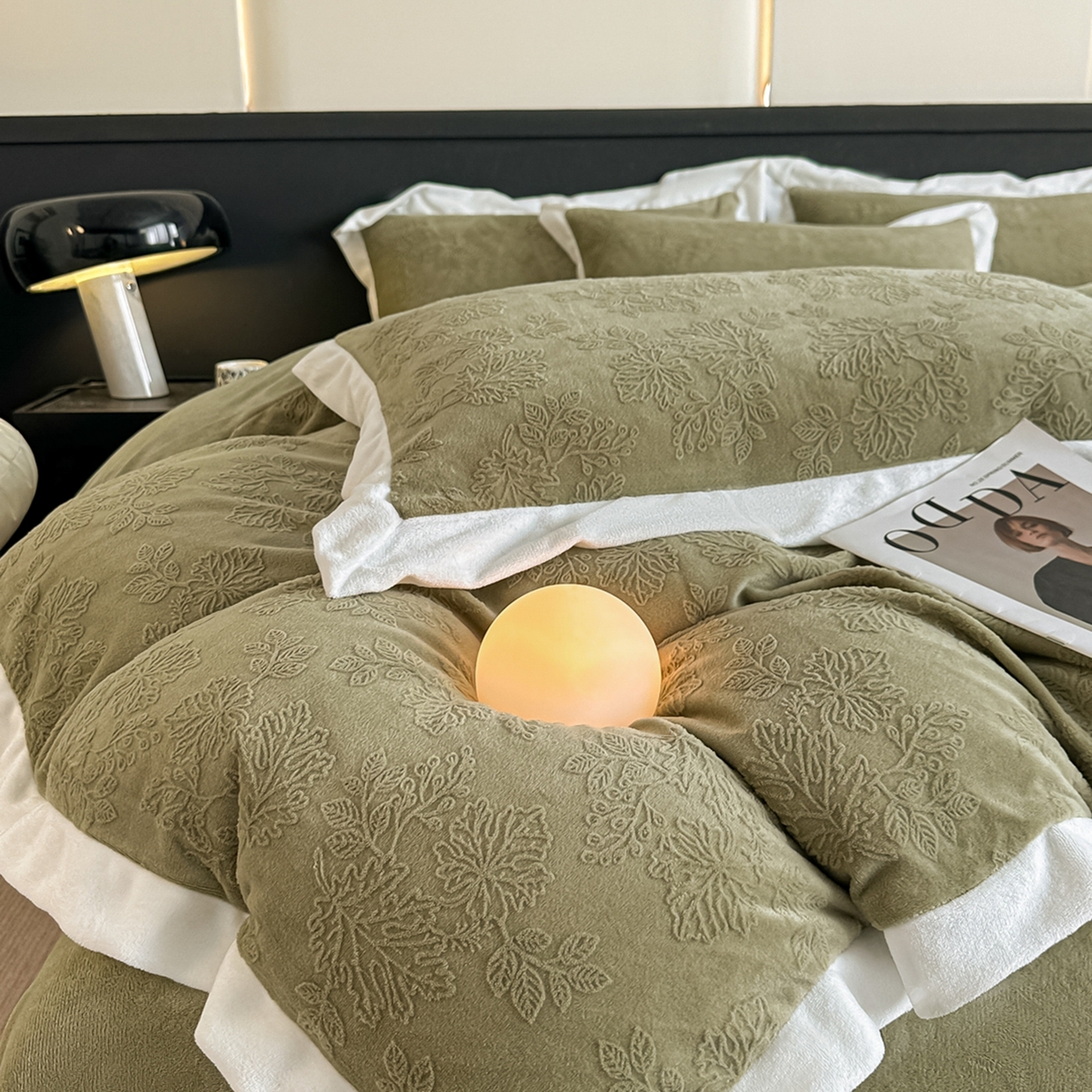 91家纺网 家纺一手货源 找家纺  （总）亿梵家居  2025秋冬新款-拼角款A类全消光牛奶绒立体5D雕花绒四件套