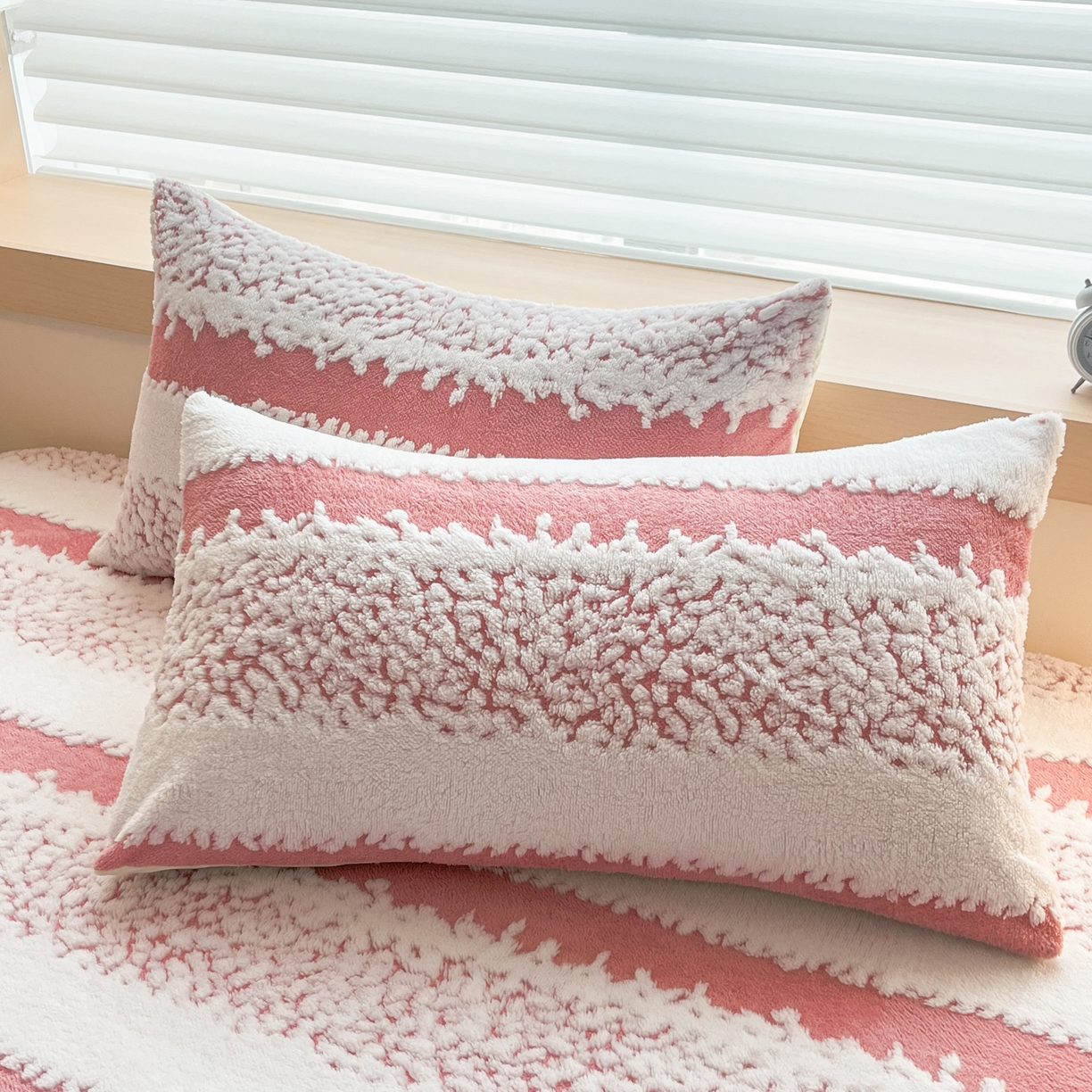 91家纺网 家纺一手货源 找家纺 （总）卡伦家纺 2025新款阳离子提花牛奶绒床笠-暖阳系列