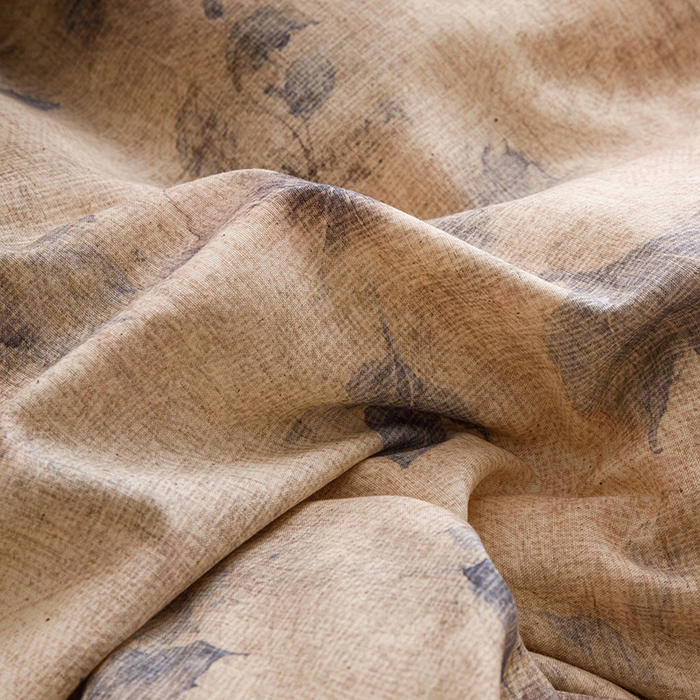 91家纺网 家纺一手货源 找家纺 爱思佳 2025新款棉麻数码印花单品被套被套单件-单被套 花间墨韵-兰