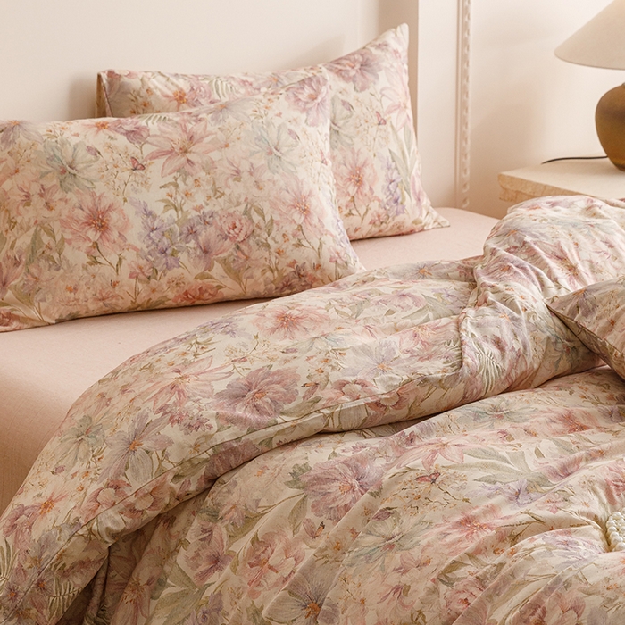 91家纺网 家纺一手货源 找家纺 爱思佳 2025新款棉麻数码印花单品被套被套单件-单被套 幻彩