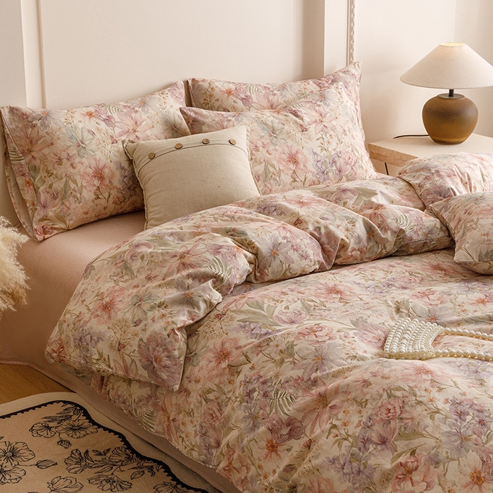 91家纺网 家纺一手货源 找家纺 爱思佳 2025新款棉麻数码印花单品被套被套单件-单被套 幻彩