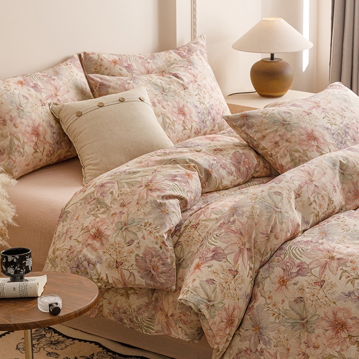 91家纺网 家纺一手货源 找家纺 爱思佳 2025新款棉麻数码印花单品被套被套单件-单被套 幻彩