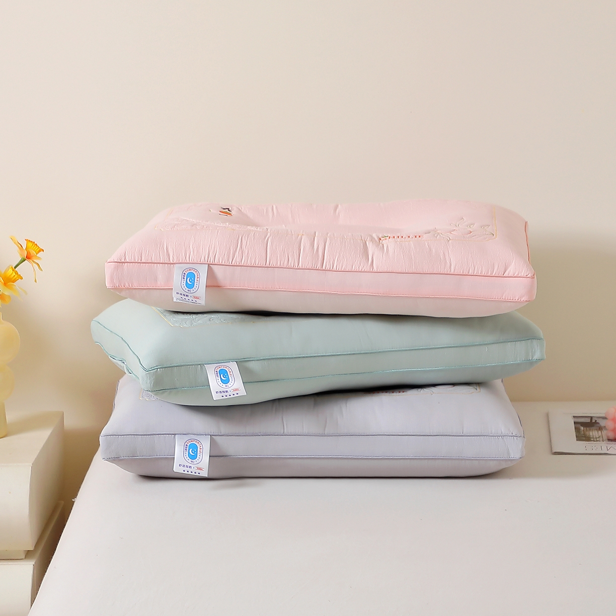 91家纺网 家纺一手货源 找家纺 （总）万聚凯枕芯 2025新款亲肤木棉大桔大利枕头枕芯