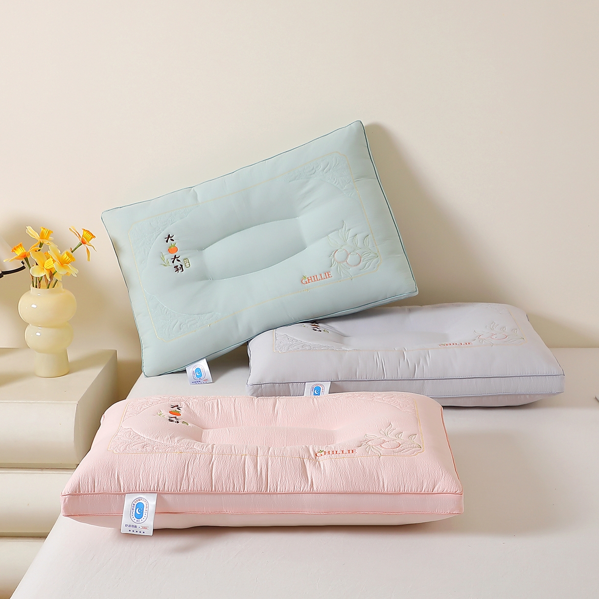 91家纺网 家纺一手货源 找家纺 （总）万聚凯枕芯 2025新款亲肤木棉大桔大利枕头枕芯