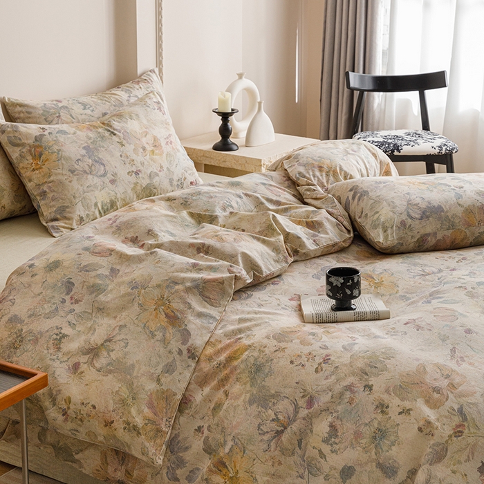 91家纺网 家纺一手货源 找家纺 爱思佳 2025新款棉麻数码印花单品被套被套单件-单被套 凝彩绣