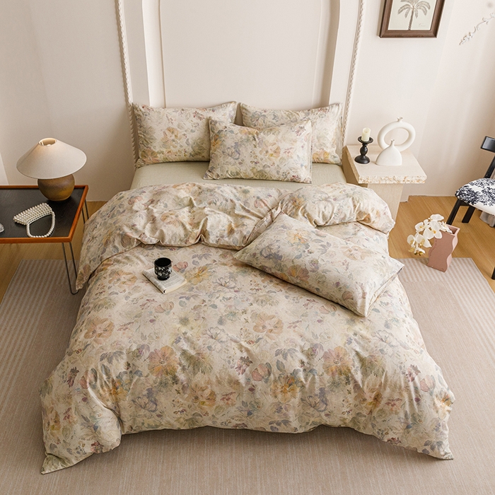 91家纺网 家纺一手货源 找家纺 爱思佳 2025新款棉麻数码印花单品被套被套单件-单被套 凝彩绣