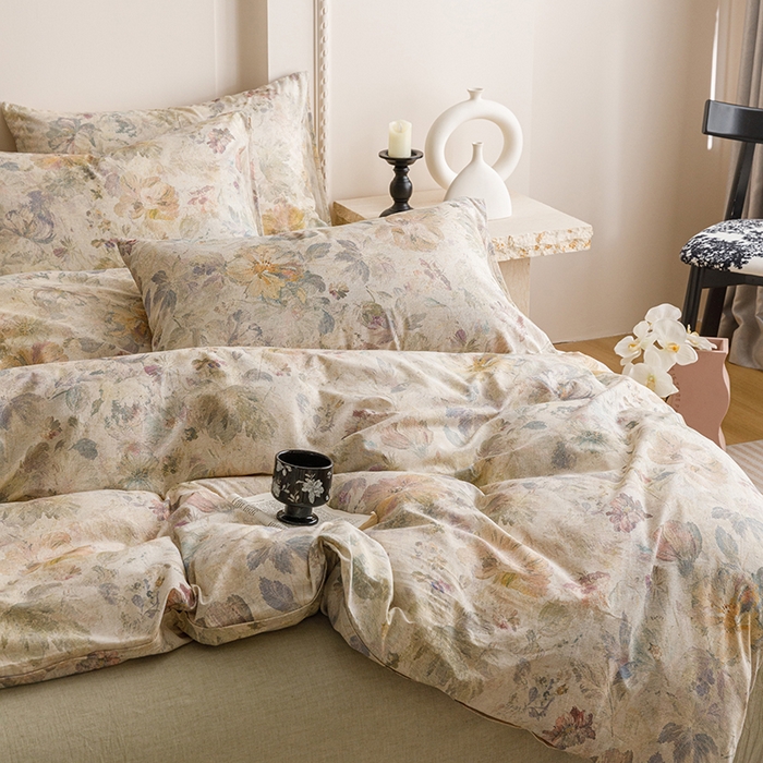 91家纺网 家纺一手货源 找家纺 爱思佳 2025新款棉麻数码印花单品被套被套单件-单被套 凝彩绣