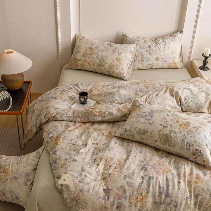 91家纺网 家纺一手货源 找家纺 爱思佳 2025新款棉麻数码印花单品被套被套单件-单被套 凝彩绣