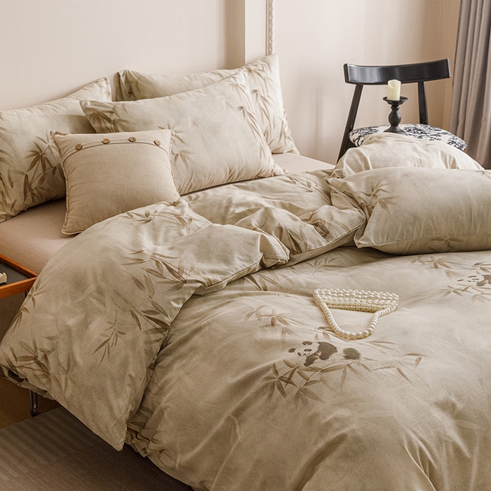 91家纺网 家纺一手货源 找家纺 爱思佳 2025新款棉麻数码印花单品被套被套单件-单被套 顽趣