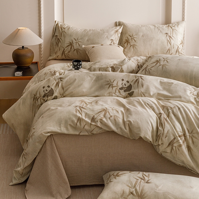 91家纺网 家纺一手货源 找家纺 爱思佳 2025新款棉麻数码印花单品被套被套单件-单被套 顽趣