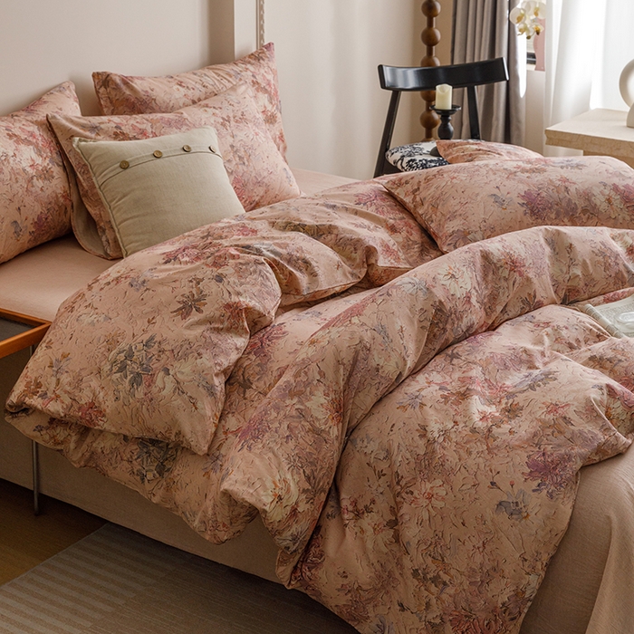 91家纺网 家纺一手货源 找家纺 （总）爱思佳 2025新款棉麻数码印花四件套