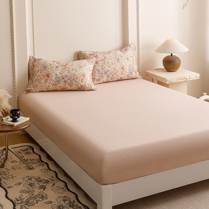 91家纺网 家纺一手货源 找家纺 爱思佳 2025新款棉麻数码印花四件套 幻彩