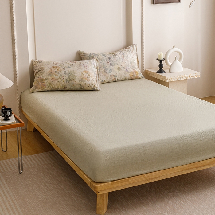 91家纺网 家纺一手货源 找家纺 爱思佳 2025新款棉麻数码印花四件套 凝彩绣