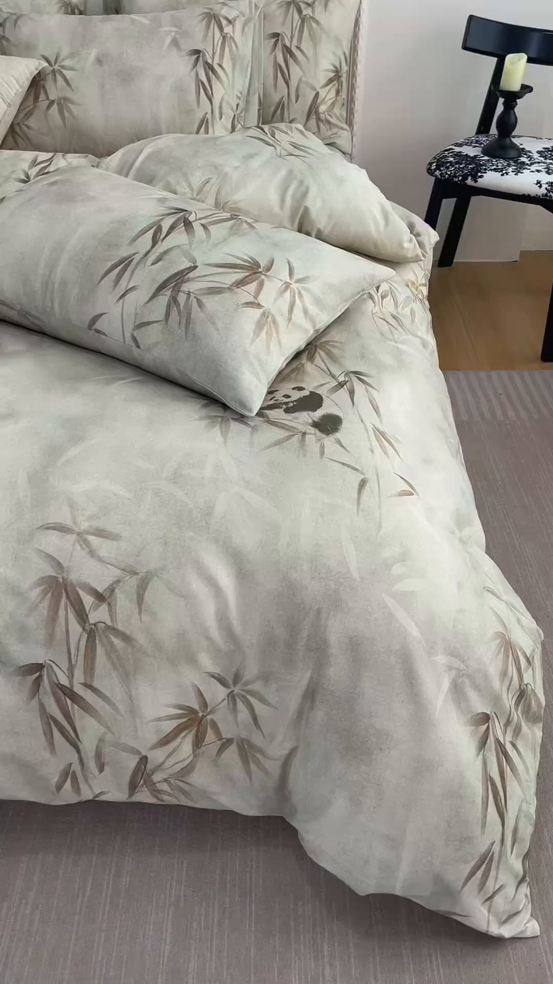 91家纺网 家纺一手货源 找家纺 爱思佳 2025新款棉麻数码印花四件套 顽趣