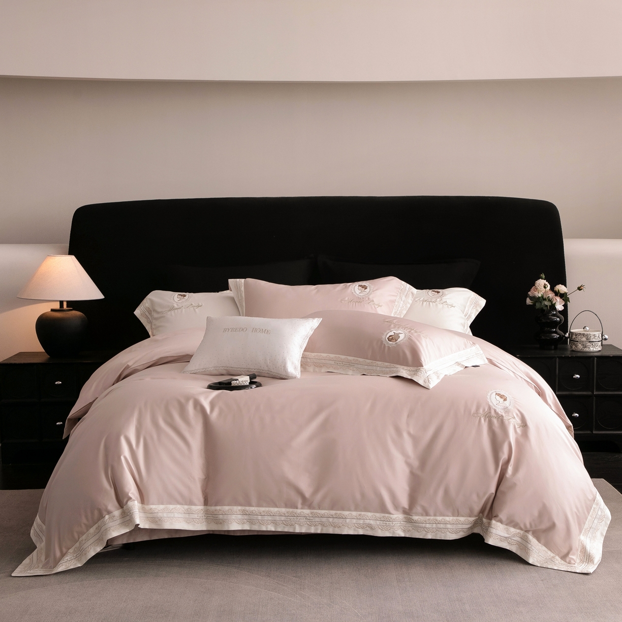 91家纺网 家纺一手货源 找家纺 [91家纺网精选] 新款100s刺绣四件套-慕恋