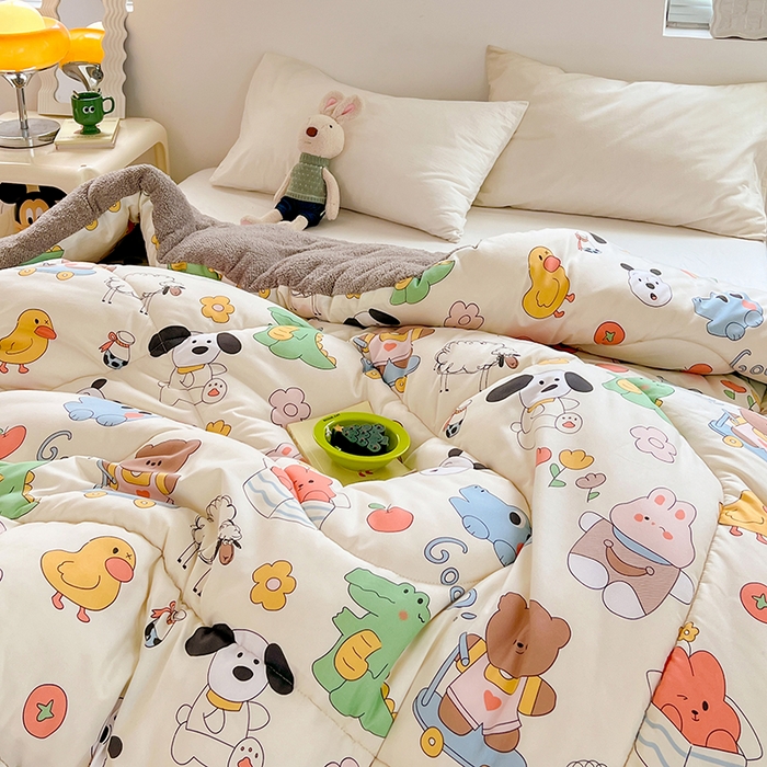 91家纺网 家纺一手货源 找家纺 （总）VIP被业 2025新款羊羔绒印花冬被保暖被芯直播爆款纤维被子被芯