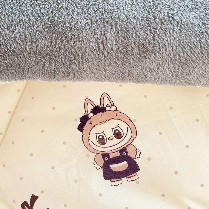 91家纺网 家纺一手货源 找家纺 VIP被业 2025新款羊羔绒印花冬被保暖被芯直播爆款纤维被子被芯 拉布布