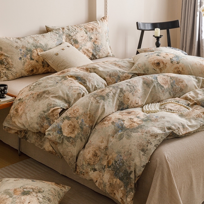 91家纺网 家纺一手货源 找家纺 爱思佳 2025新款加厚全棉磨毛单品套件系列-单床单 亚丁绿