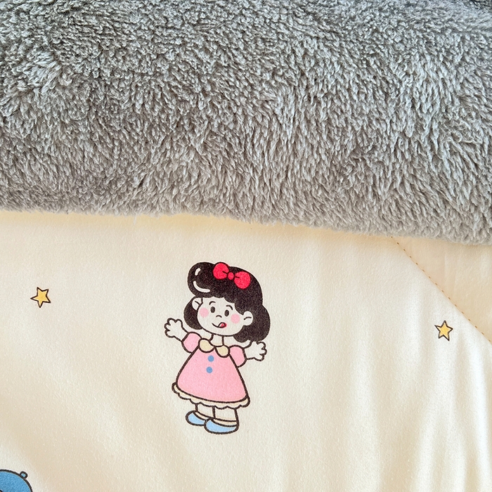 91家纺网 家纺一手货源 找家纺 VIP被业 2025新款羊羔绒印花冬被保暖被芯直播爆款纤维被子被芯 史努比