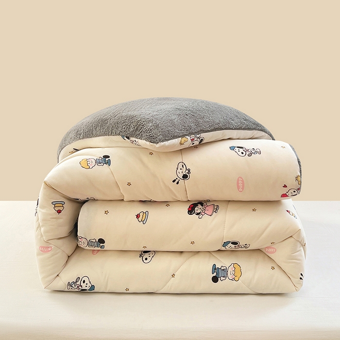 91家纺网 家纺一手货源 找家纺 VIP被业 2025新款羊羔绒印花冬被保暖被芯直播爆款纤维被子被芯 史努比