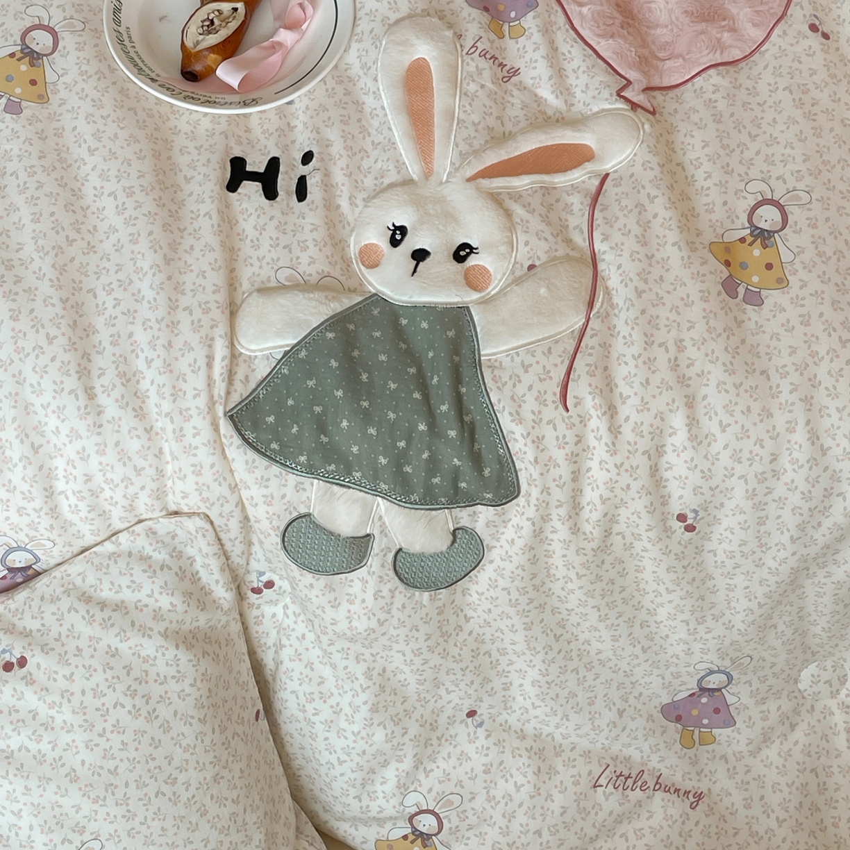 91家纺网 家纺一手货源 找家纺 （总）一加一 2025新款全棉双层纱贴布绣抗菌大豆被子被芯