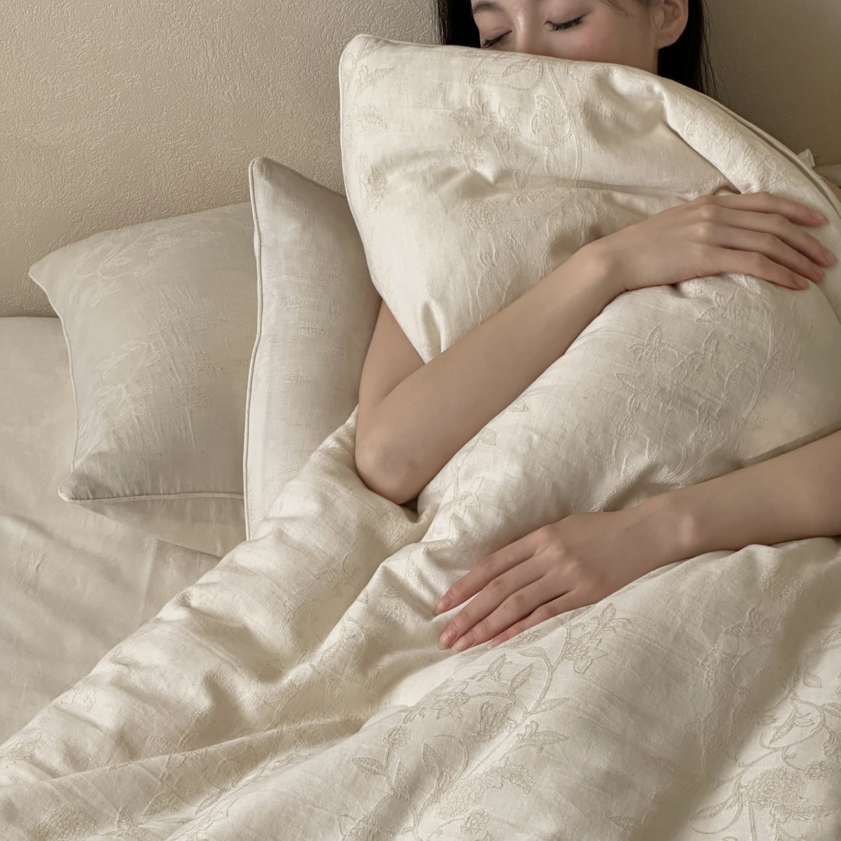 91家纺网 家纺一手货源 找家纺 （总）一加一 2025新款轻奢棉麻大提花55%大豆抗菌被子被芯