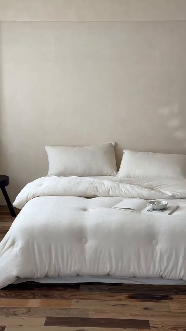 91家纺网 家纺一手货源 找家纺 （总）一加一 2025新款轻奢棉麻大提花55%大豆抗菌被子被芯