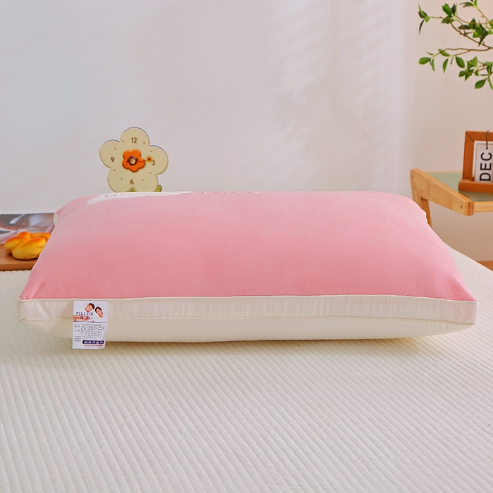 91家纺网 家纺一手货源 找家纺 万聚凯枕芯 2025新款云朵绒枕头枕芯 粉色