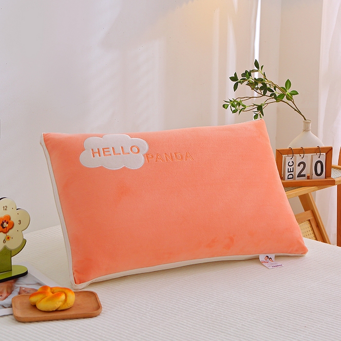 万聚凯枕芯 2025新款云朵绒枕头枕芯 橙色