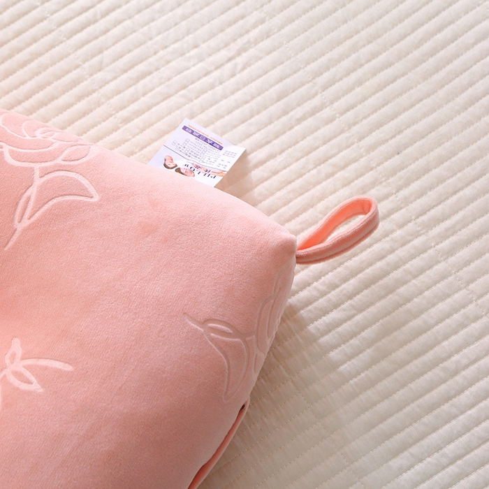 91家纺网 家纺一手货源 找家纺 万聚凯枕芯 2025新款玫瑰绒定型枕头枕芯 粉色