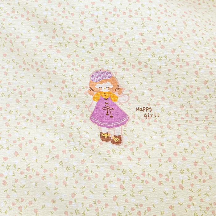 91家纺网 家纺一手货源 找家纺 艾裙海 2025秋冬新款木棉皱皱双层纱夹棉床裙系列四件套 可爱小女孩