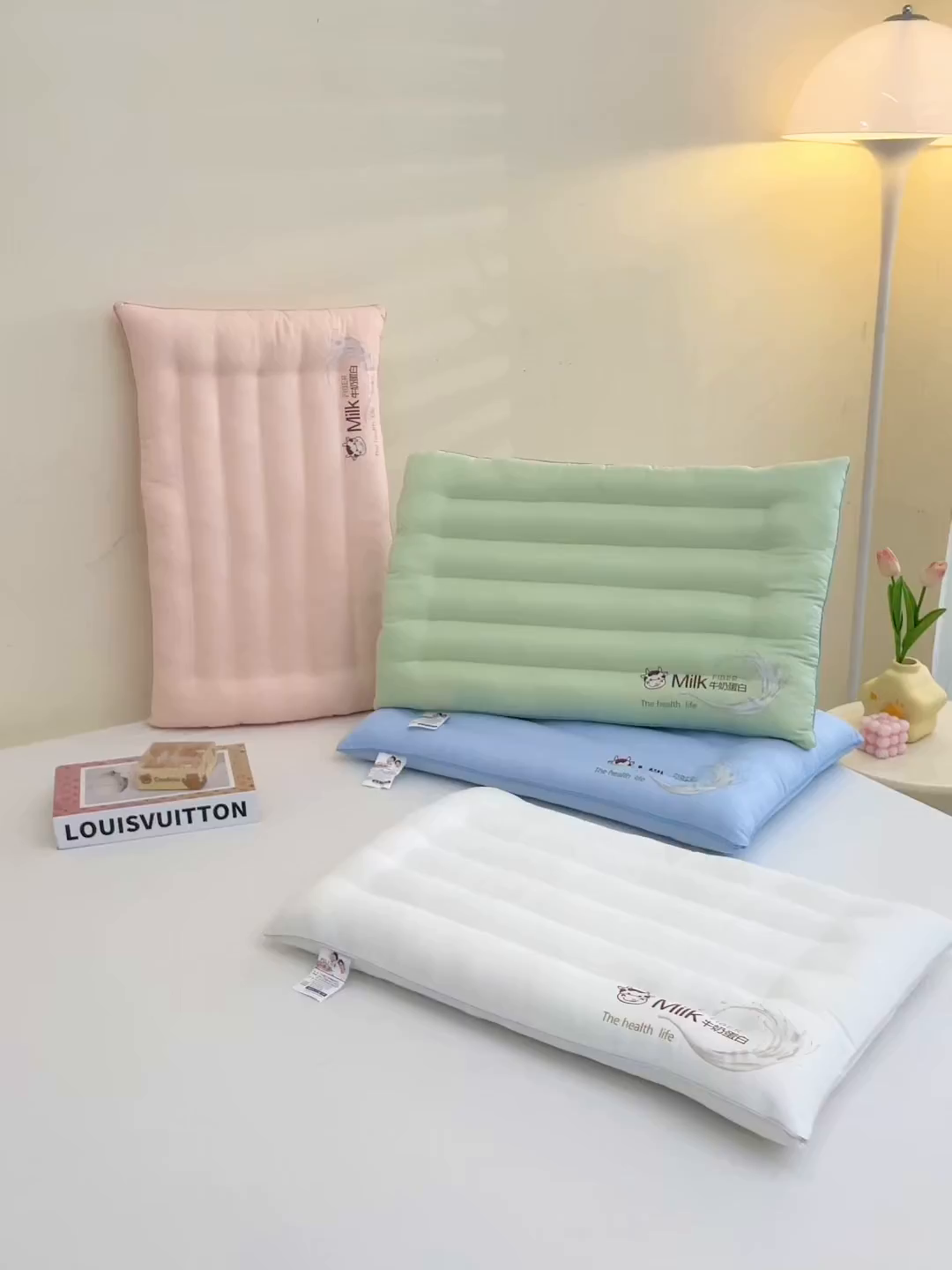 91家纺网 家纺一手货源 找家纺 （总）万聚凯枕芯 2025新款Milk牛奶蛋白定型枕枕头枕芯