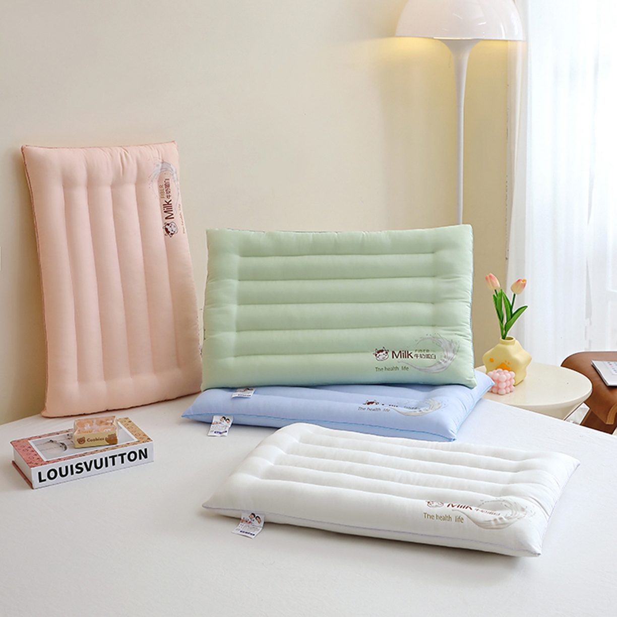 91家纺网 家纺一手货源 找家纺 （总）万聚凯枕芯 2025新款Milk牛奶蛋白定型枕枕头枕芯