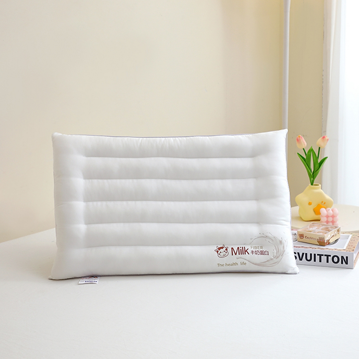 万聚凯枕芯 2025新款Milk牛奶蛋白定型枕枕头枕芯 白色