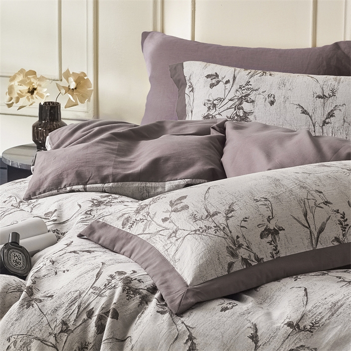 91家纺网 家纺一手货源 找家纺 梦享生活家居 2025新款全棉纯棉色织提花磨毛四件套 全棉磨毛锦绣-深咖