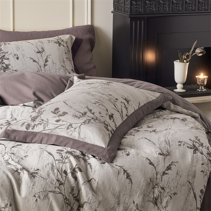 91家纺网 家纺一手货源 找家纺 梦享生活家居 2025新款全棉纯棉色织提花磨毛四件套 全棉磨毛锦绣-深咖