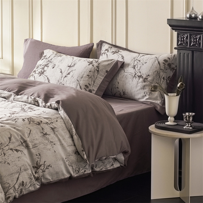 91家纺网 家纺一手货源 找家纺 梦享生活家居 2025新款全棉纯棉色织提花磨毛四件套 全棉磨毛锦绣-深咖