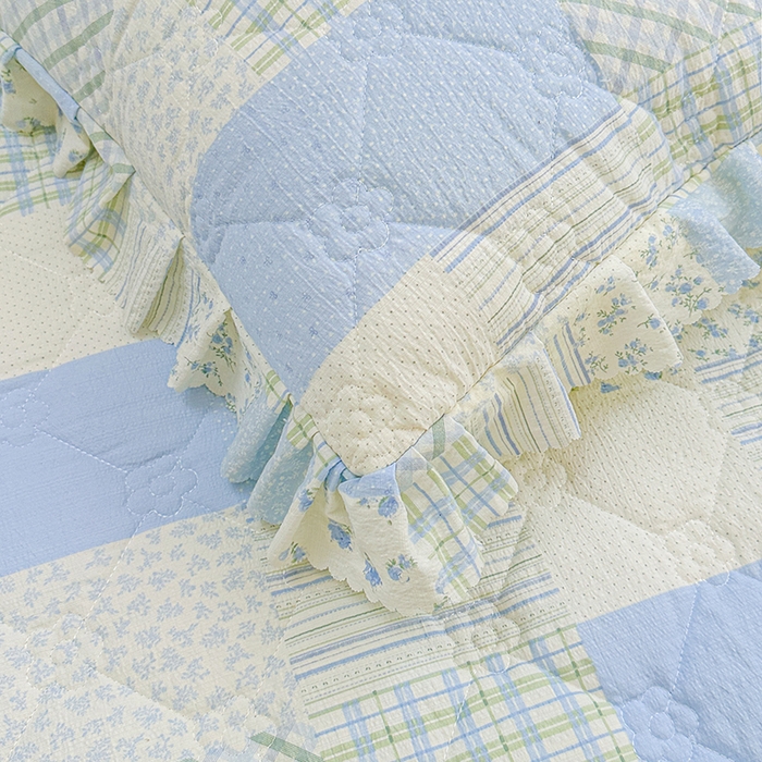 91家纺网 家纺一手货源 找家纺 （总）艾裙海 2025秋冬新款木棉皱皱双层纱夹棉床裙系列单品床裙