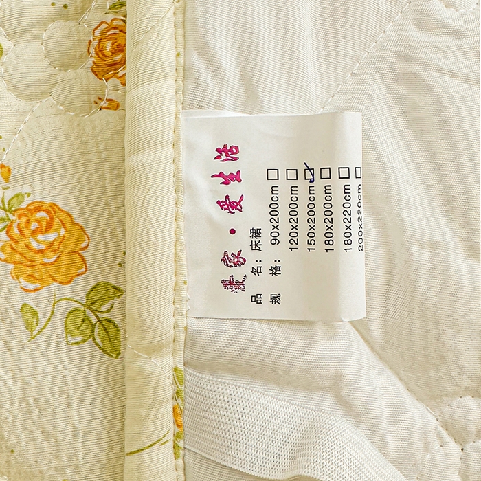 91家纺网 家纺一手货源 找家纺 艾裙海 2025秋冬新款木棉皱皱双层纱夹棉床裙系列单品床裙 盛夏光年