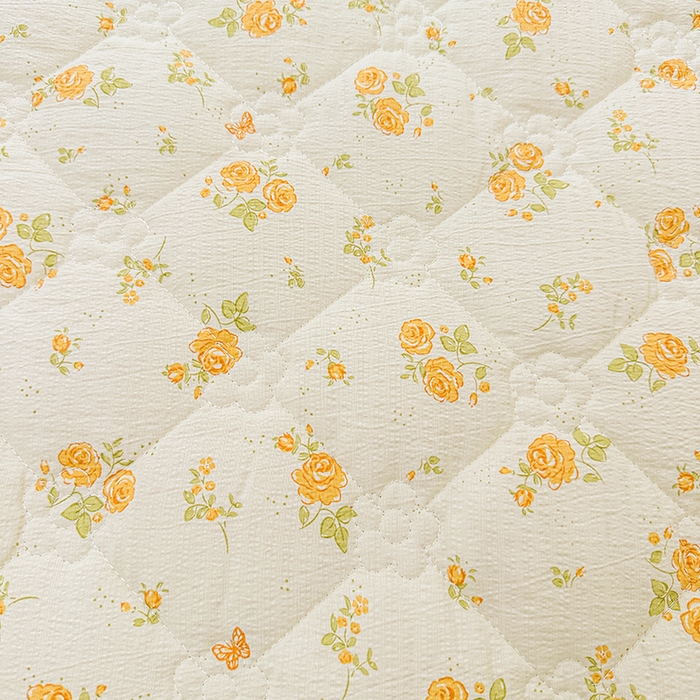 91家纺网 家纺一手货源 找家纺 艾裙海 2025秋冬新款木棉皱皱双层纱夹棉床裙系列单品床裙 盛夏光年