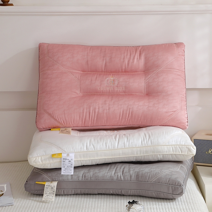 91家纺网 家纺一手货源 找家纺 万聚凯枕芯 2025新款皇冠提花定型枕头枕芯 组合图