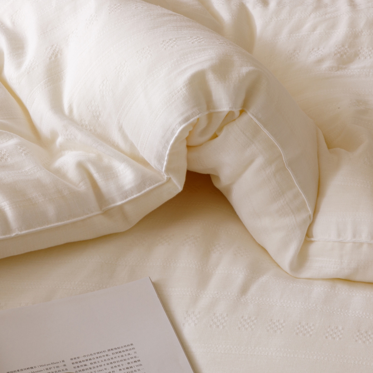 91家纺网 家纺一手货源 找家纺 子由家居 2025新款全棉纯棉有氧双层提花55大豆被被子被芯 双层纱55大豆被
