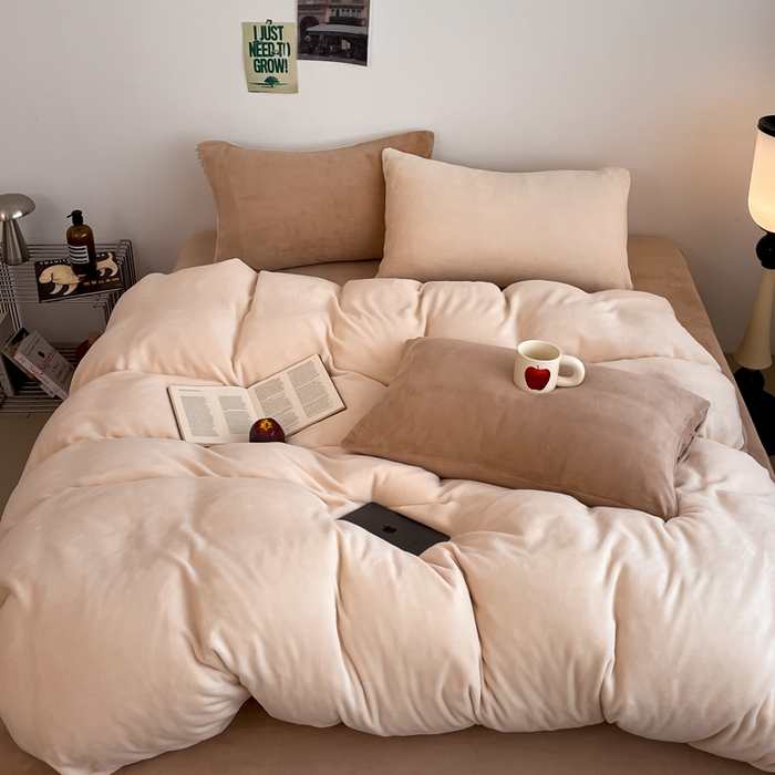 91家纺网 家纺一手货源 找家纺 （总）三朵家纺 2025新款法莱绒混搭四件套