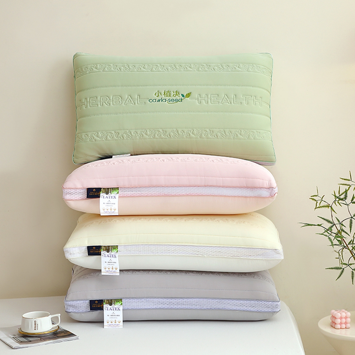 91家纺网 家纺一手货源 找家纺 （总）万聚凯枕芯 2025新款小植决枕枕头枕芯