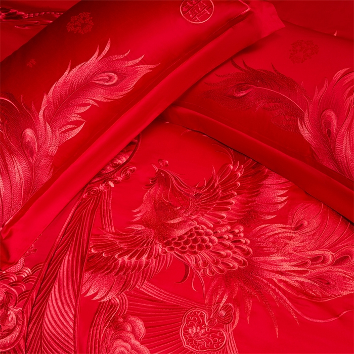 91家纺网 家纺一手货源 找家纺 （总）红番天家居馆 （控价）2025新款纯棉贡缎提花婚庆四件套（每款供货价的基础上一切活动券后+100）