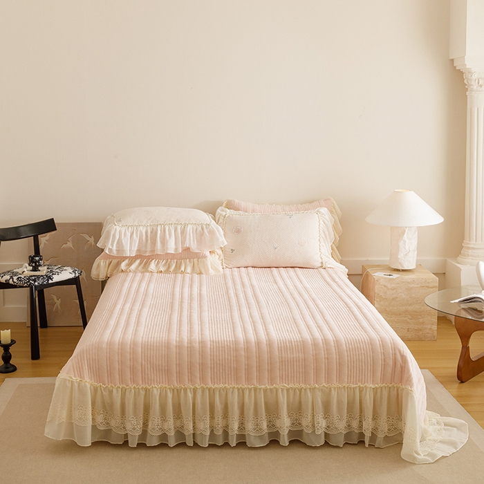 91家纺网 家纺一手货源 找家纺 （总）菊上家纺 2025新品高克重着色雕花浪漫玫瑰绒床盖款四件套-玫瑰故事系列